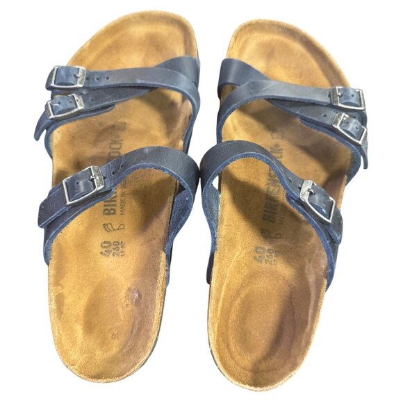 Birkenstock Franca Dusty Blue Leather Regular EU 40 Women 9 Men 7 - Picture 6 of 11